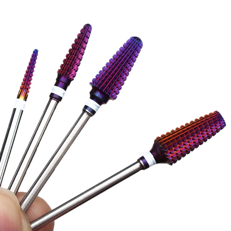 Nail Art Violet - Purple Carbide Nail Drill Bits Milling