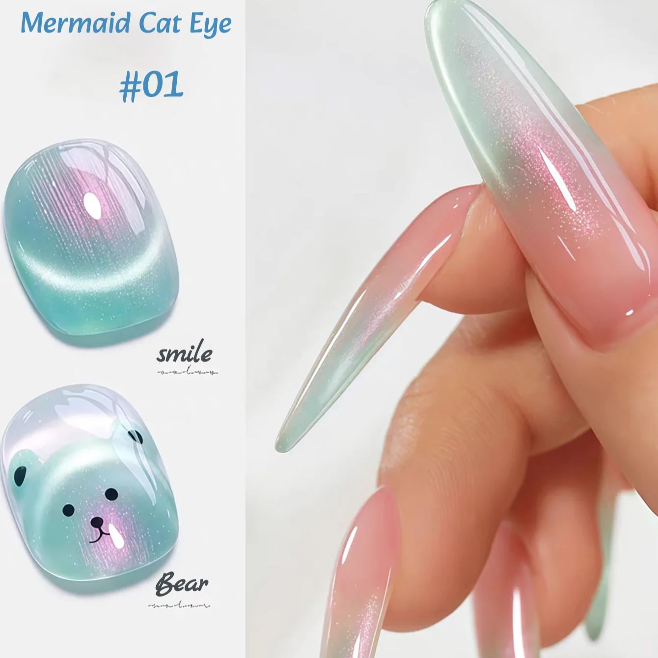 1pcs ZH Summer Charming Mermai - Nail Art Violet recension och pris