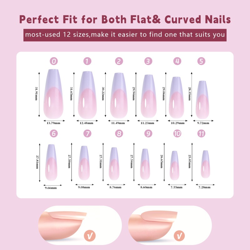 288pcs/Box Colorful Fake Nails - Nail Art Oval recension och pris