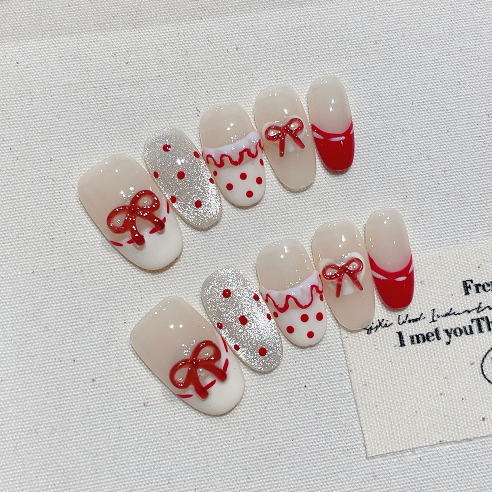10pcs Short Oval Handmade Pres - Nail Art Oval recension och pris