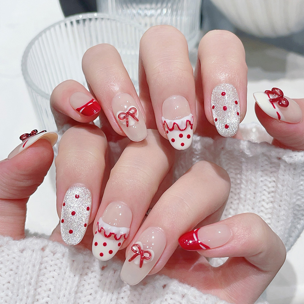 10pcs Short Oval Handmade Pres - Nail Art Oval recension och pris