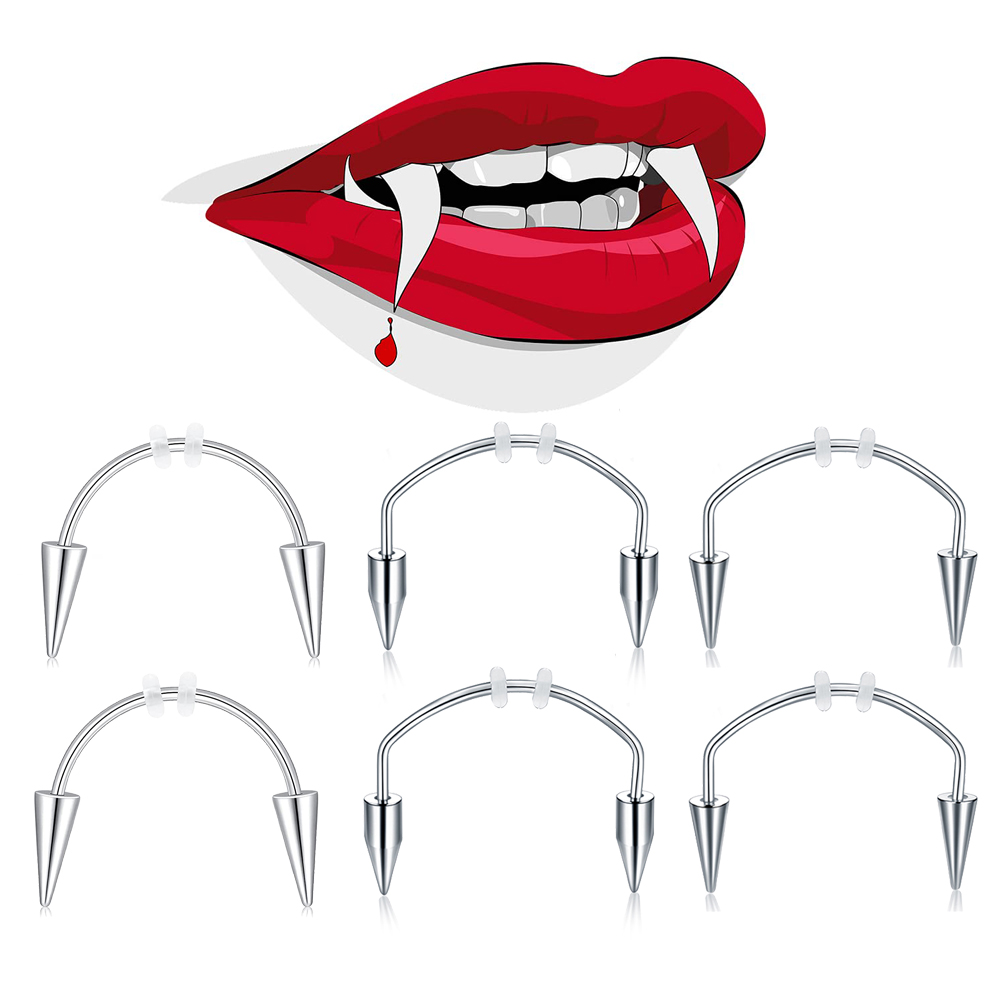 WKOUD 2 Pcs  Piercing Tiger Te - Nail Art Vampire recension och pris