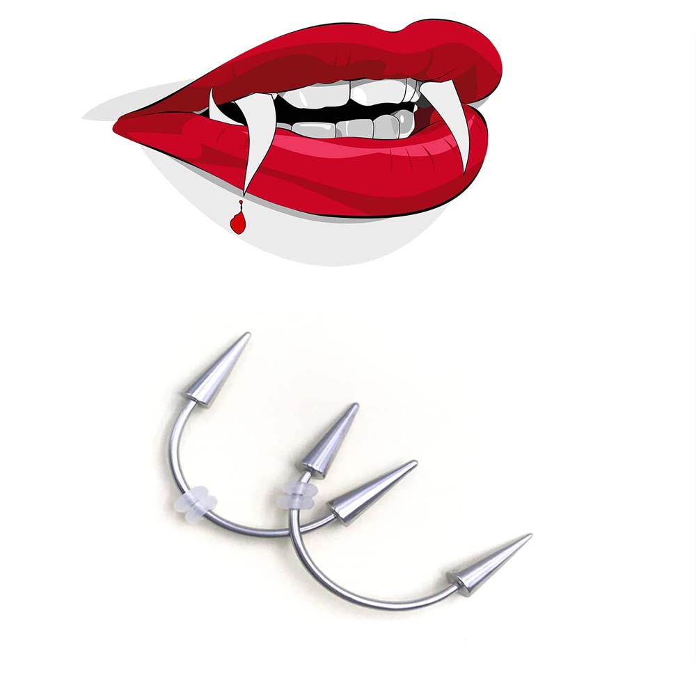 WKOUD 2 Pcs  Piercing Tiger Te - Nail Art Vampire recension och pris