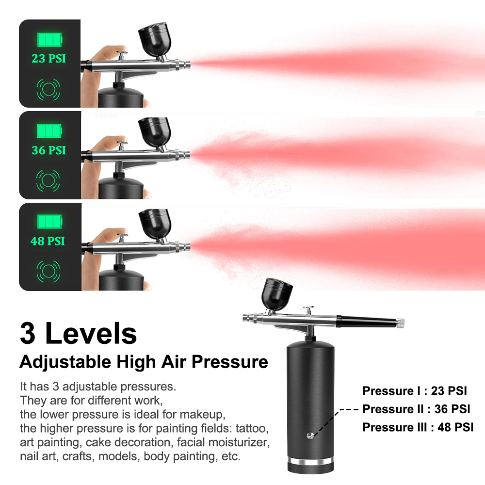 Airbrush with Compressor Recha - Nail Art Kaki recension och pris