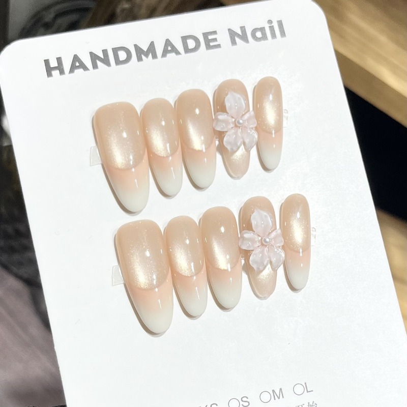 10PCS Simple Blue French Press - Nail Art Oval recension och pris