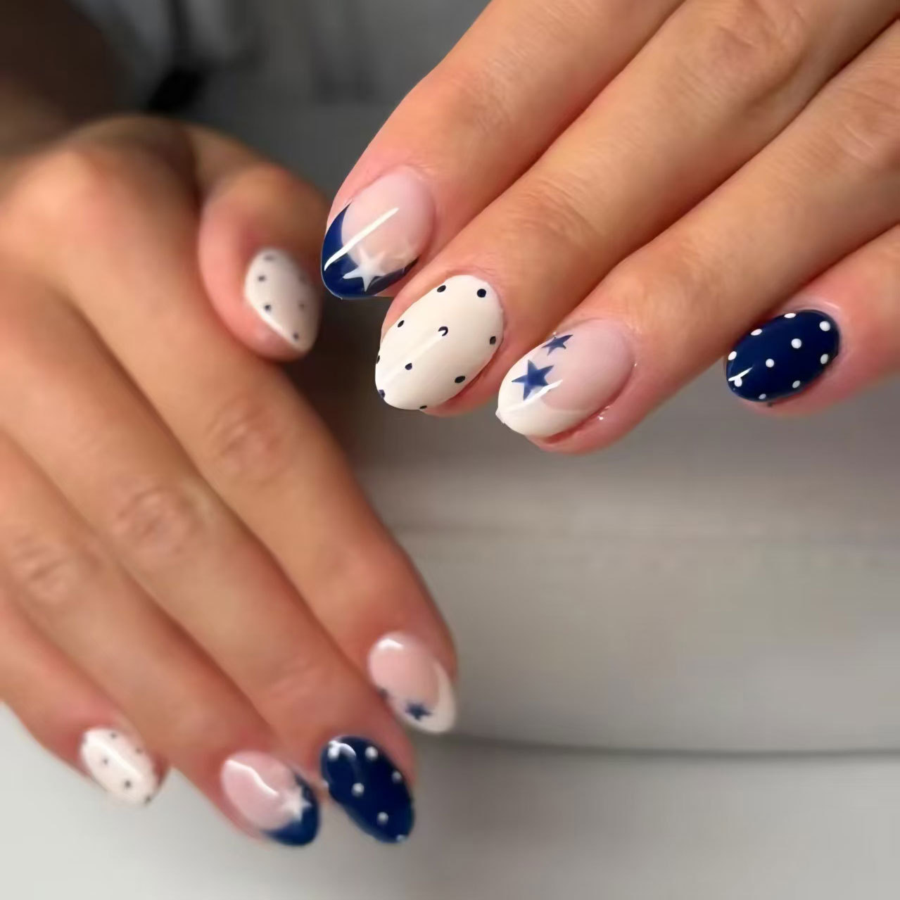 24Pcs Pentagram Press on Fake  - Nail Art Oval recension och pris