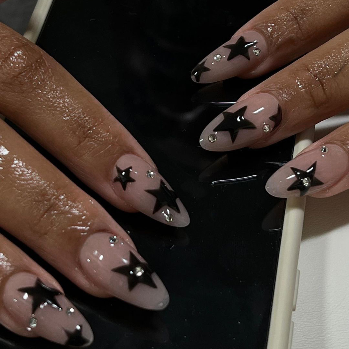 24Pcs Pentagram Press on Fake  - Nail Art Oval recension och pris