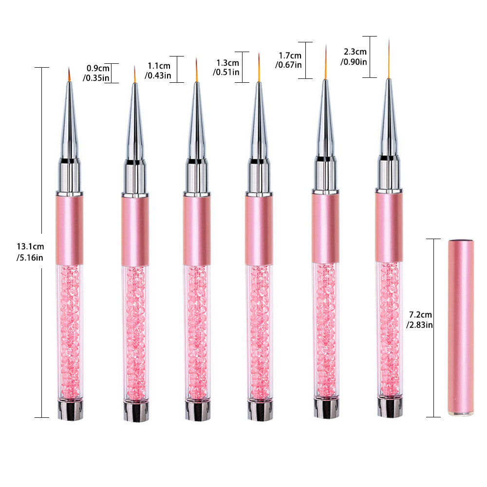 6pcs/Set Acrylic French Stripe - Nail Art Kaki recension och pris