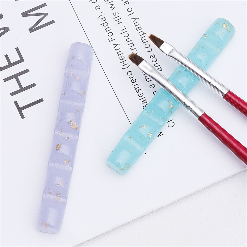5 Grid Nail Brush Holder Stand - Nail Art Kaki recension och pris