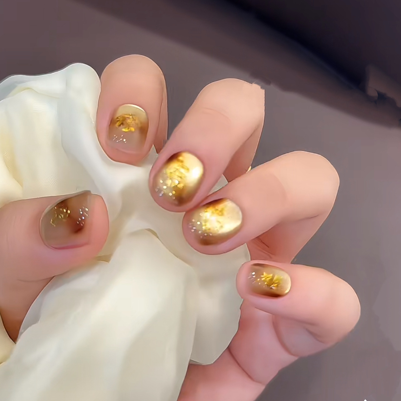 10pcs Handmade Short Press On  - Nail Art Full Cat Eye recension och pris