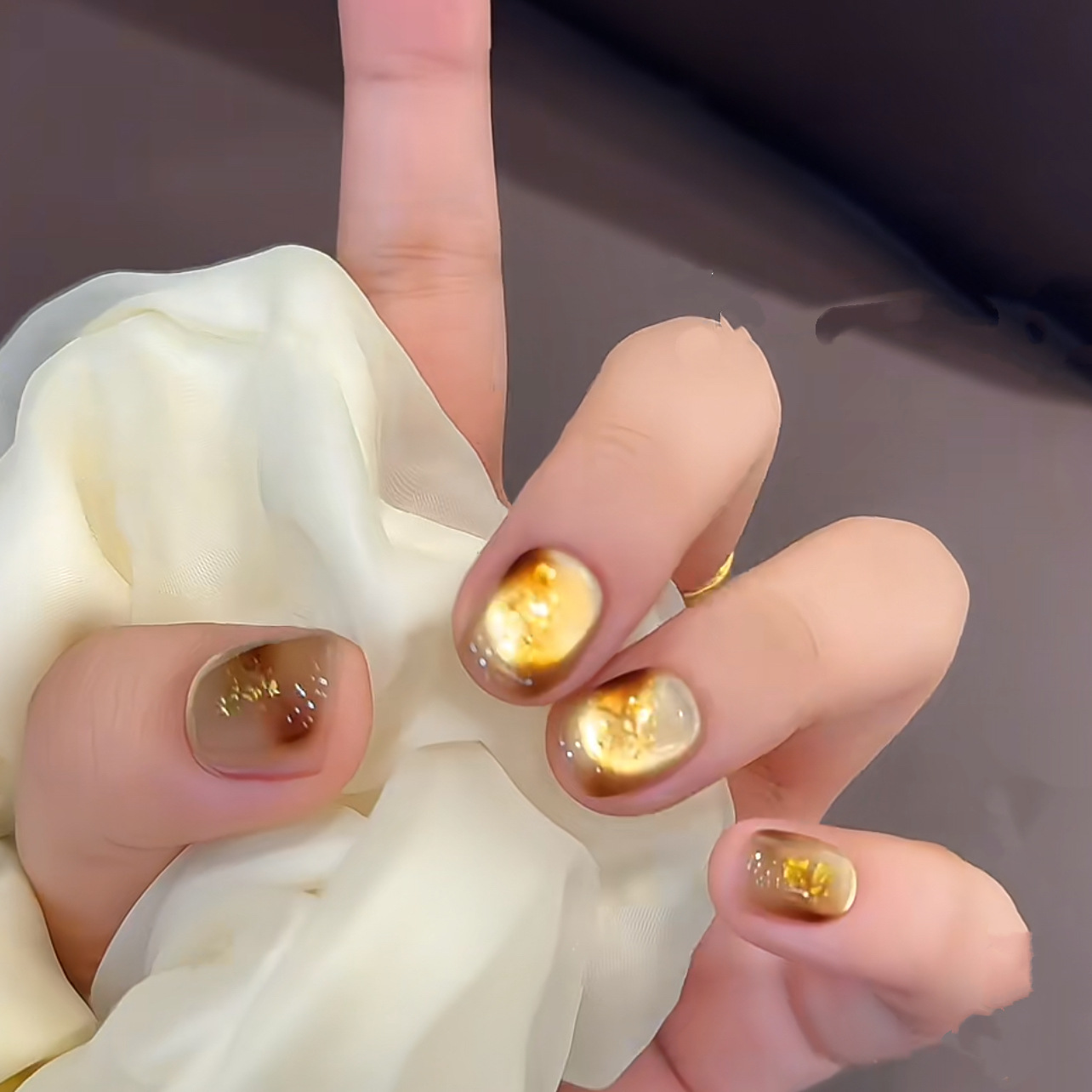 10pcs Handmade Short Press On  - Nail Art Full Cat Eye recension och pris