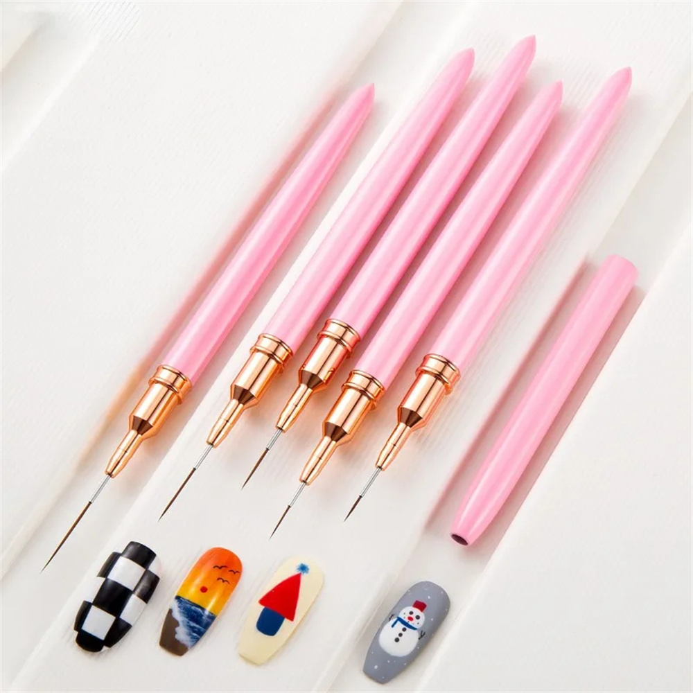 5pc/1set Nail Art Liner Brushe - Nail Art Kaki recension och pris