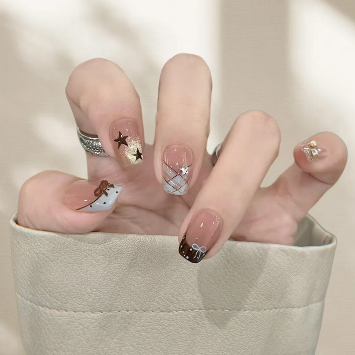 24Pcs Autumn Style Mid-length  - Nail Art Oval recension och pris