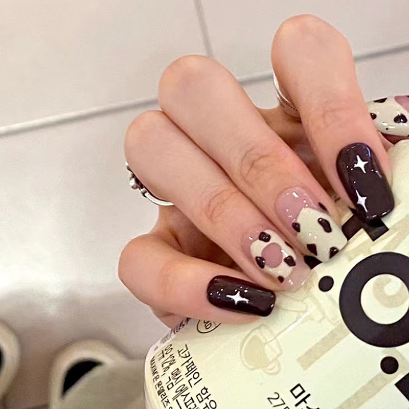 24Pcs Autumn Style Mid-length  - Nail Art Oval recension och pris