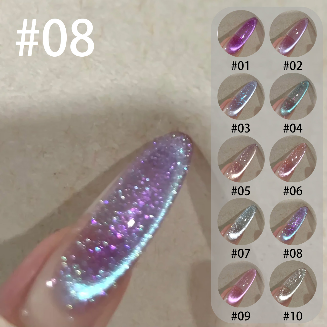 MIANEL Qunbai Rumen Cat Eye Ge - Nail Art Violet recension och pris