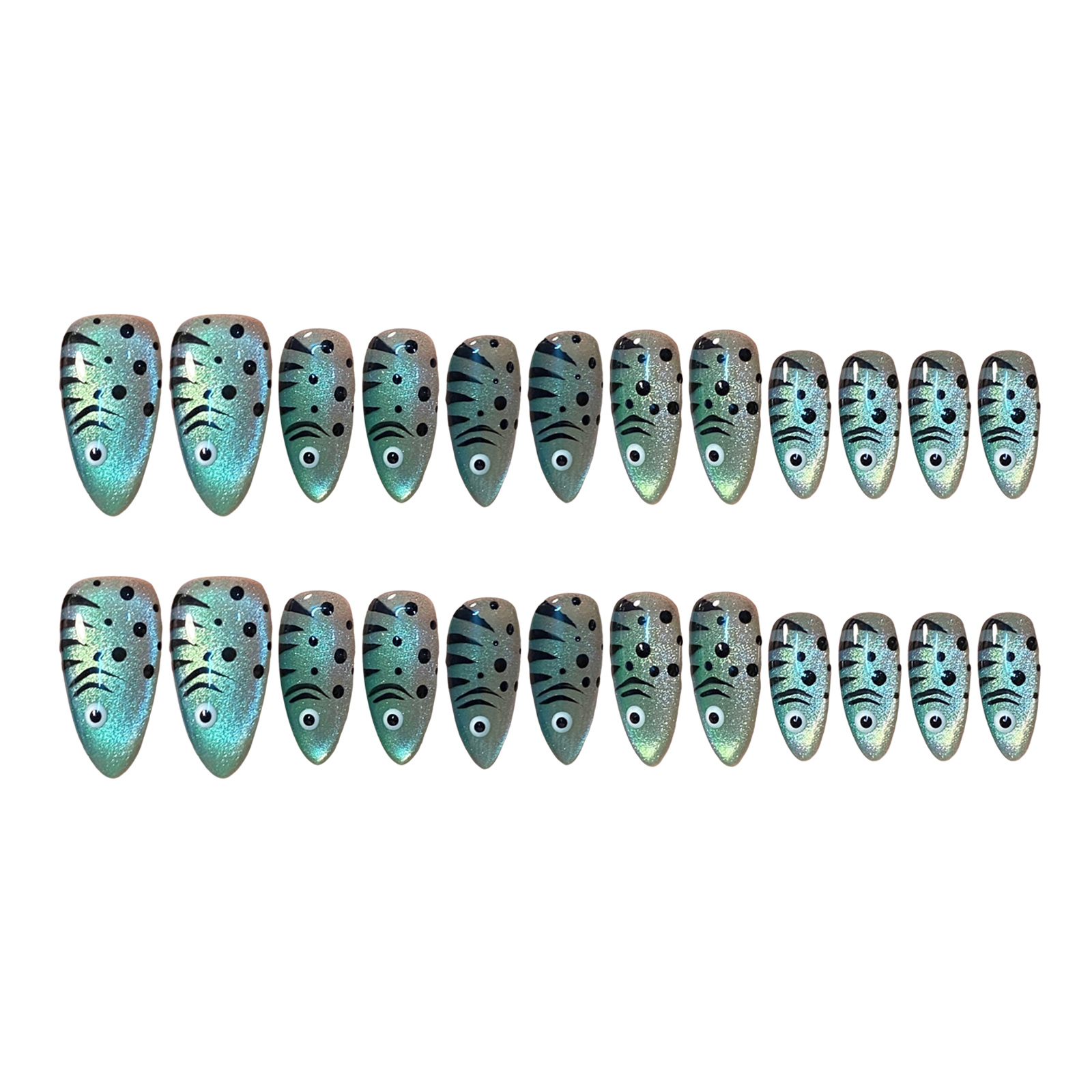 24pcs Cat Eyes Press On Nails  - Nail Art Full Cat Eye recension och pris