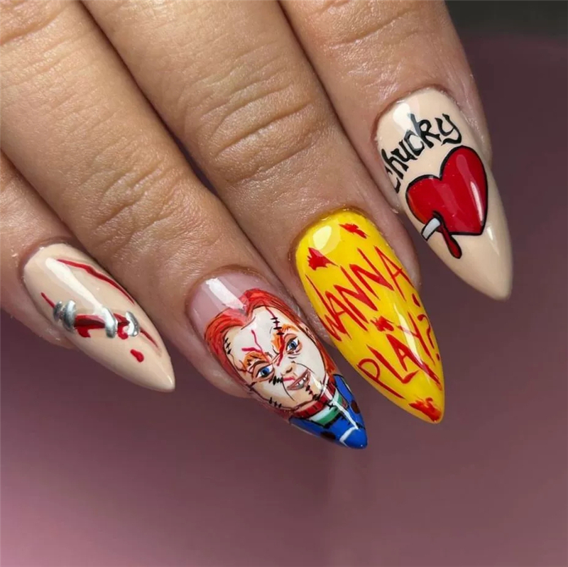 24Pcs Press‑on Nails Halloween - Nail Art Vampire recension och pris